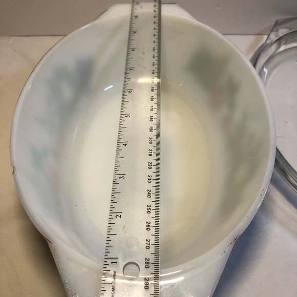 Vintage 1960s Pyrex Jaj Lidded Oval Casserole Dish Vegetable Pattern - Picture 5 of 16